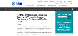 NAMI’s Statement Regarding President Trump’s Recent Advisory
